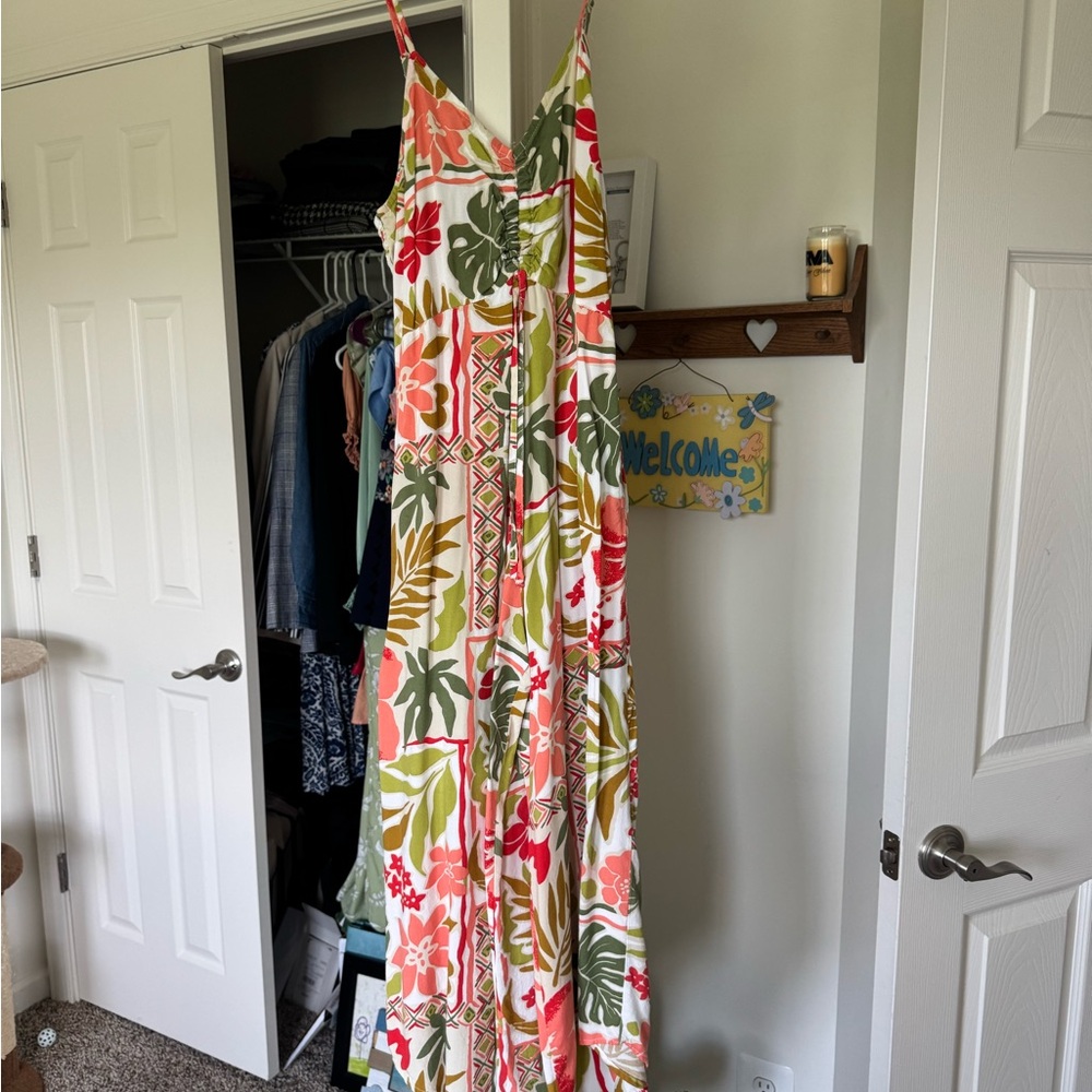 Floral Jumpsuit with Spaghetti Straps